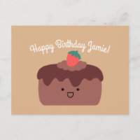 Bolo de chocolate | Feliz Aniversário Saudação