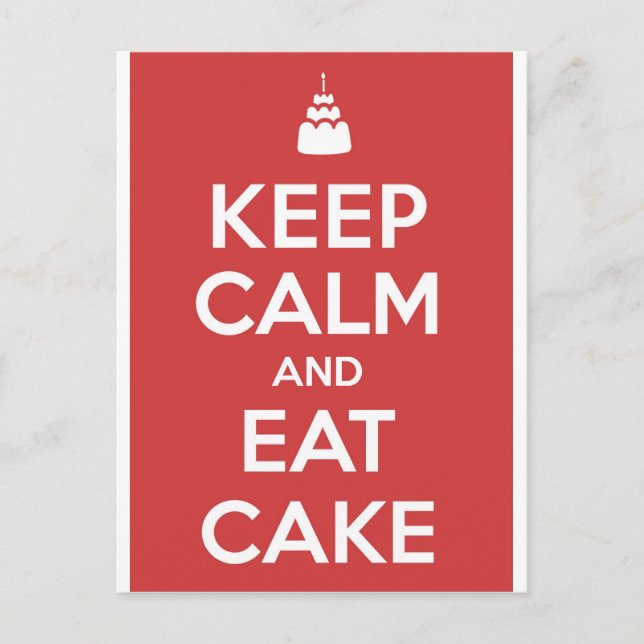 Cartão Postal Bolo de Comida (Frente)