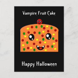 Cartão Postal Bolo de Fruta Vampiro "Feliz Halloween"