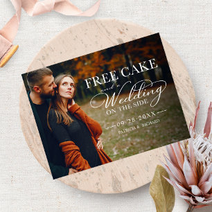 Cartão Postal Bolo Grátis Divertido Casamento Salvar A Data Foto