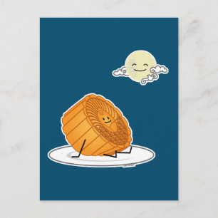 Cartão Postal Bolo lunar do Festival do Meio Outono bolos lunare