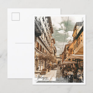 Cartão Postal Bolonha Itália Belíssima Paisagem Petrolífera