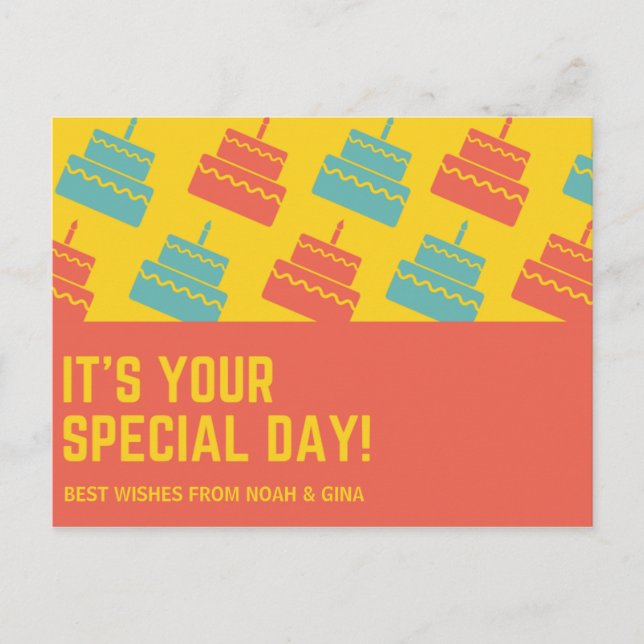 Cartão Postal Bolos Aniversário (Frente)