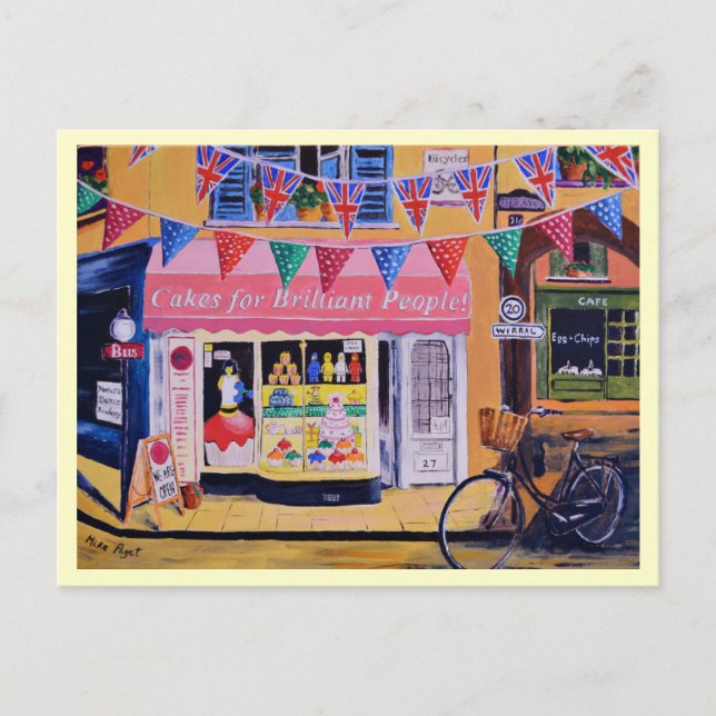 Cartão Postal Bolos Para Pessoas Brilhantes (Frente)