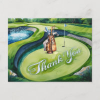 Bolsa de golfe no curso de golfe aquarela para gol