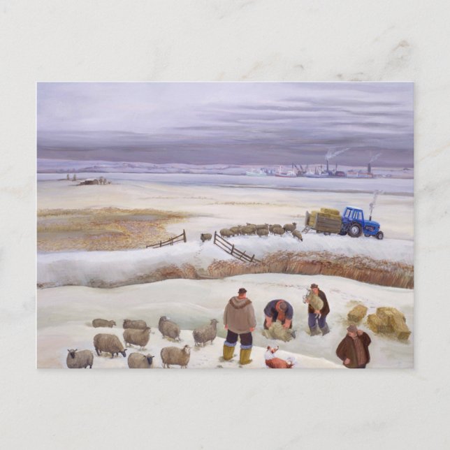 Cartão Postal Bolsa de Neve de inverno (Frente)