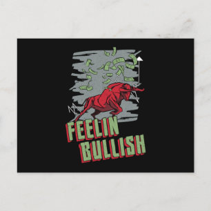 Cartão Postal Bolsa de Valores Feelin Bullish Trading Bull Trade