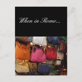 Cartão Postal Bolsas Italianas - Roma, Itália