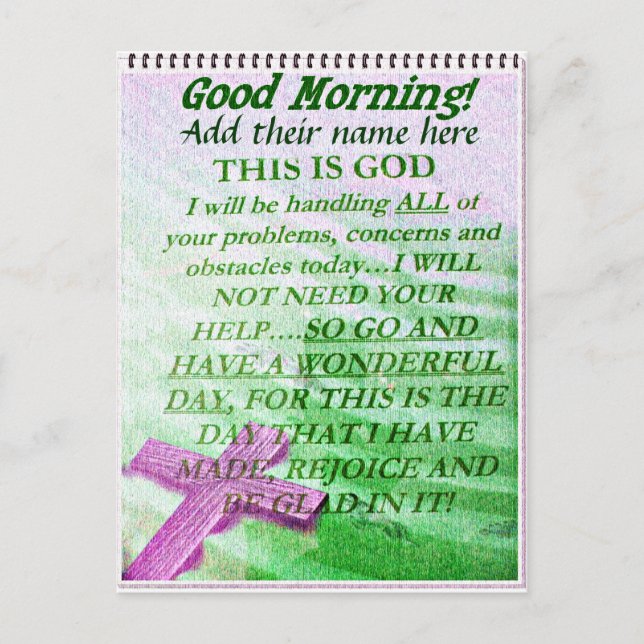 Cartão Postal Bom dia, adicione seu nome_ (Frente)