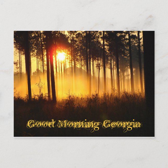 Cartão Postal Bom dia Geórgia (Frente)
