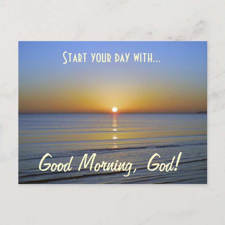 Cartão Postal Bom dia, mensagem cristã inspiradora de Deus 