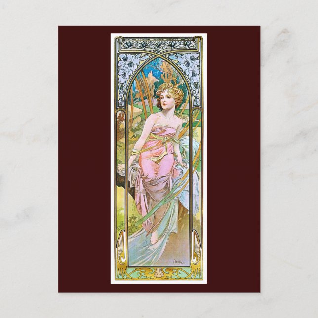 Cartão Postal Bom dia, Mucha (Frente)