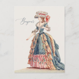 Cartão Postal Bom dia Olá Amigo Marie Antoinette Saudação