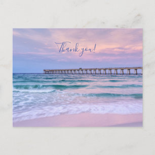 Cartão Postal Bom Dia Pier de Navarre Beach Obrigado