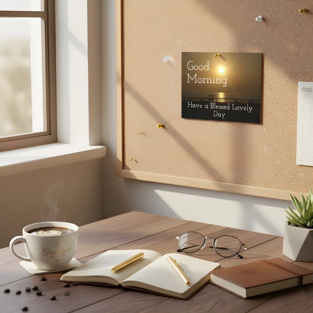 Cartão Postal Bom dia Tenha um belo dia adorável (Start with grace. 🌅 A morning blessing in every sunset. Have a Blessed Lovely Day! #AchempongGold)