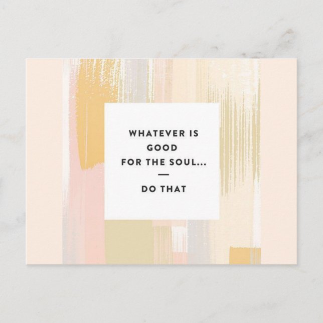 Cartão Postal Bom para o Cartão-Postal da Alma (Frente)