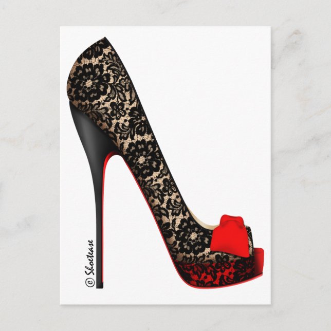 Cartão Postal Bomba da plataforma Peep Toe (Frente)