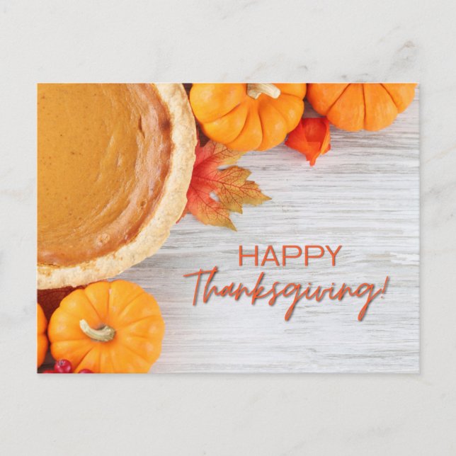Cartão Postal Bomba de Ação de Graças e outono (Frente)