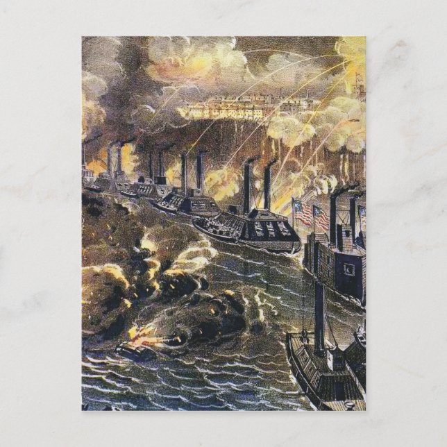 Cartão Postal Bombardeamento de Vicksburg (Frente)