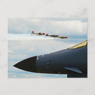 Cartão Postal Bombardeiro B-1 e Combatentes WWII