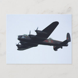 Cartão Postal Bombardeiro Lancaster A Voo.