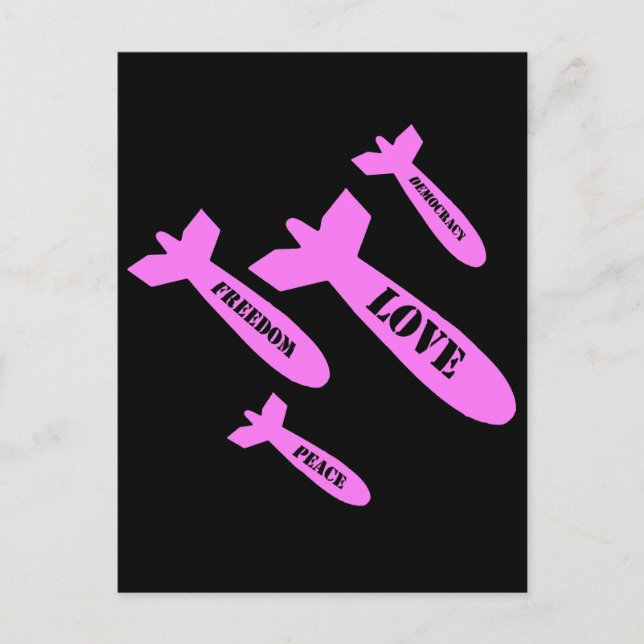 Cartão Postal Bombas de amor (Frente)