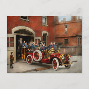 Cartão Postal Bombeiro - Esquadrão voador 1911