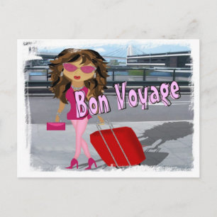 Cartão Postal Bon Voyage Diva