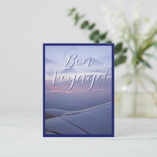 Cartão Postal Bon Voyage Janela Viagem