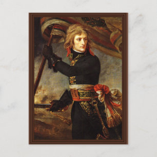 Cartão Postal Bonaparte na Ponte de Arcola de Gros, Antoine