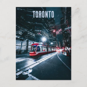 Cartão Postal Bonde à Noite em Toronto Ontário