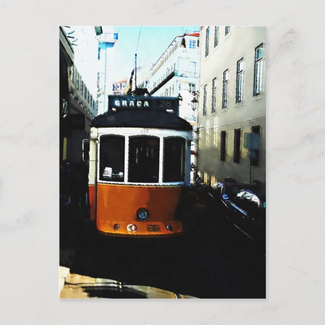 Cartão Postal Bonde de Lisboa (Frente)