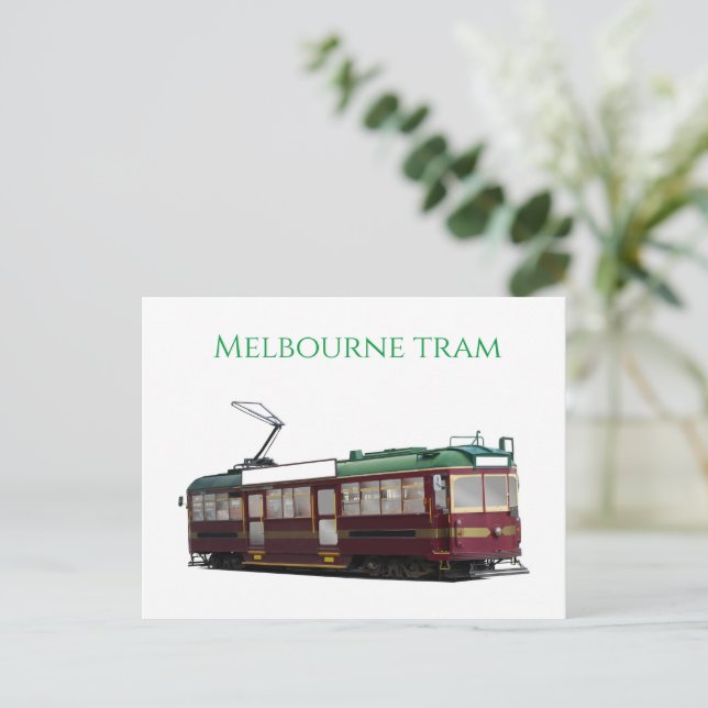 Cartão Postal bonde de Melbourne (Em pé/Frente)