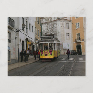 Cartão Postal Bonde em Lisboa