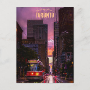 Cartão Postal Bonde na Chuva em Toronto Ontario