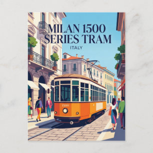 Cartão Postal Bonde Série 1500 de Milão Itália