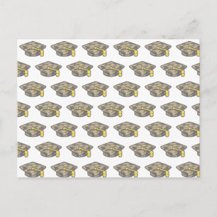 Cartão Postal Boné de formatura Khaki Camo