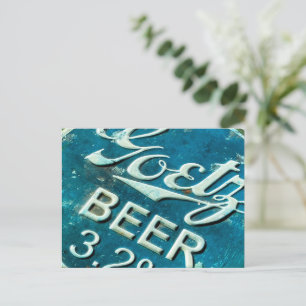 Cartão Postal Boné de garrafa de cerveja rustica