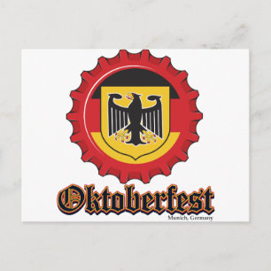 Cartão Postal Boné de Garrafa Oktoberfest