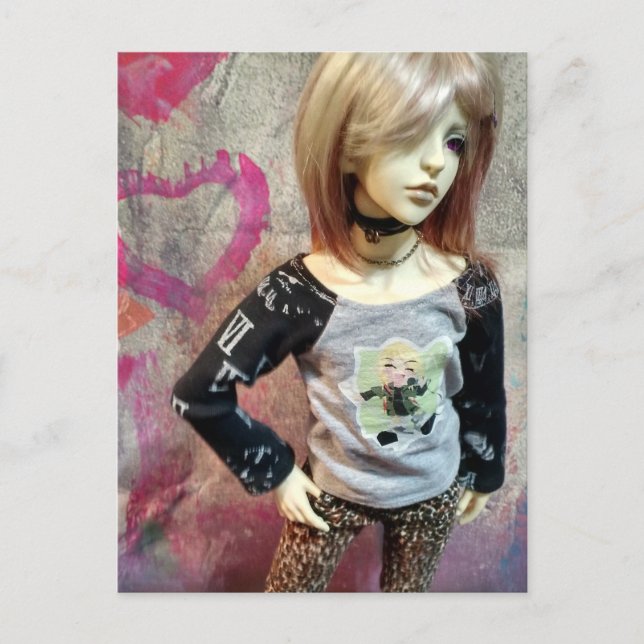 Cartão Postal Boneca Asiática de Juntas Esféricas, Dollzone Floy (Frente)