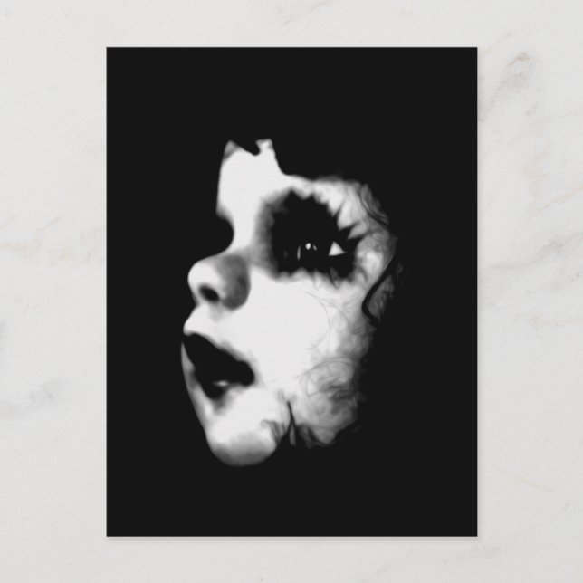 Cartão Postal Boneca assustadora (Frente)