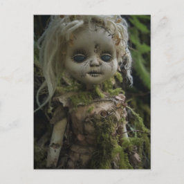 Cartão Postal Boneca Assustadora do Horror no Cartão-Postal da F