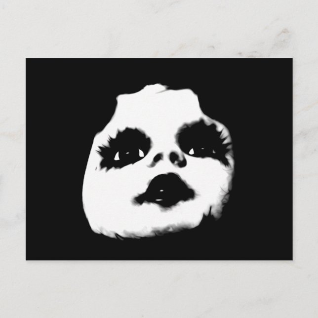 Cartão Postal Boneca assustadora face LEGAL (Frente)