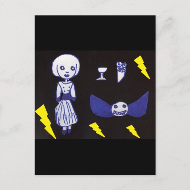 Cartão Postal Boneca Goth (Frente)