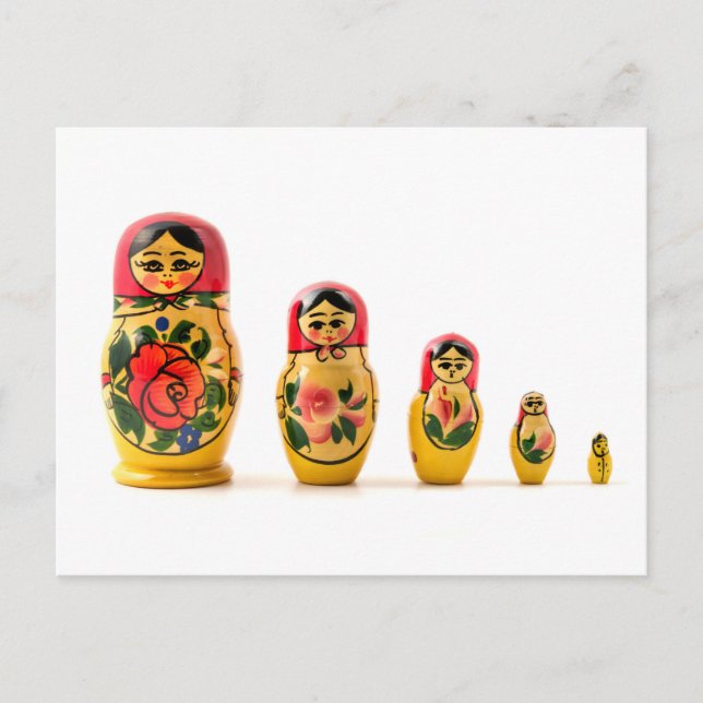Cartão Postal Boneca Matryoshka (Frente)