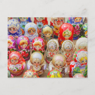 Cartão Postal Bonecas aninhadas russas