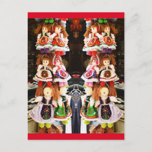 Cartão Postal Bonecas húngaras