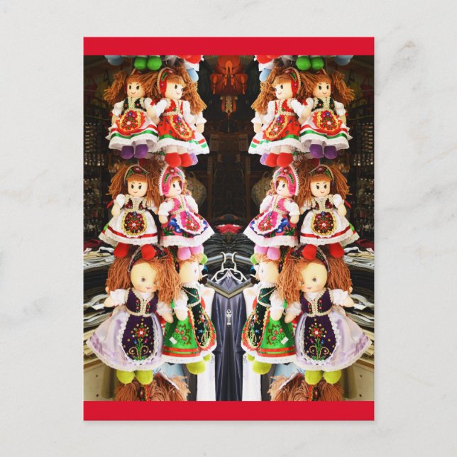 Cartão Postal Bonecas húngaras (Frente)
