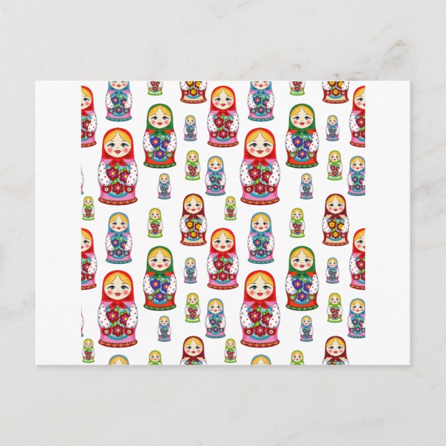 Cartão Postal bonecas russas (Frente)