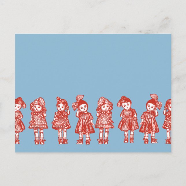 Cartão Postal Bonecas velhas moídas (Frente)